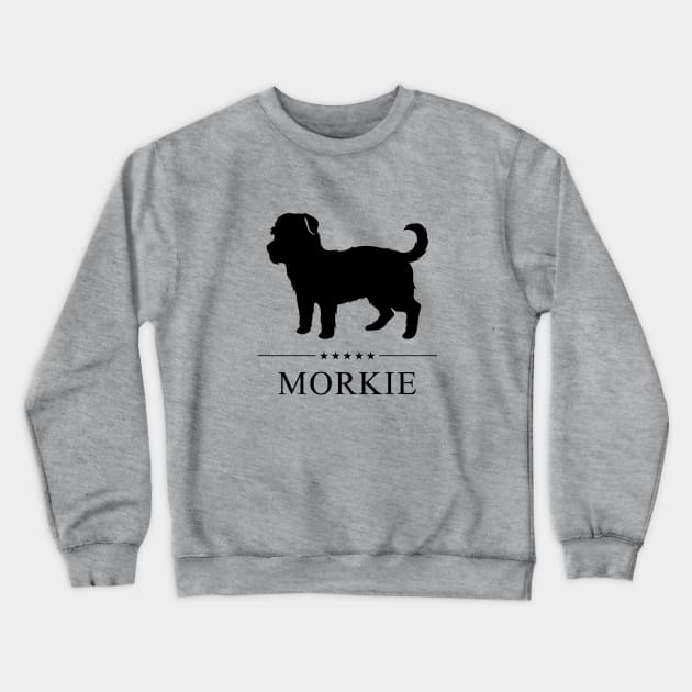 Morkie Black Silhouette Crewneck Sweatshirt by millersye